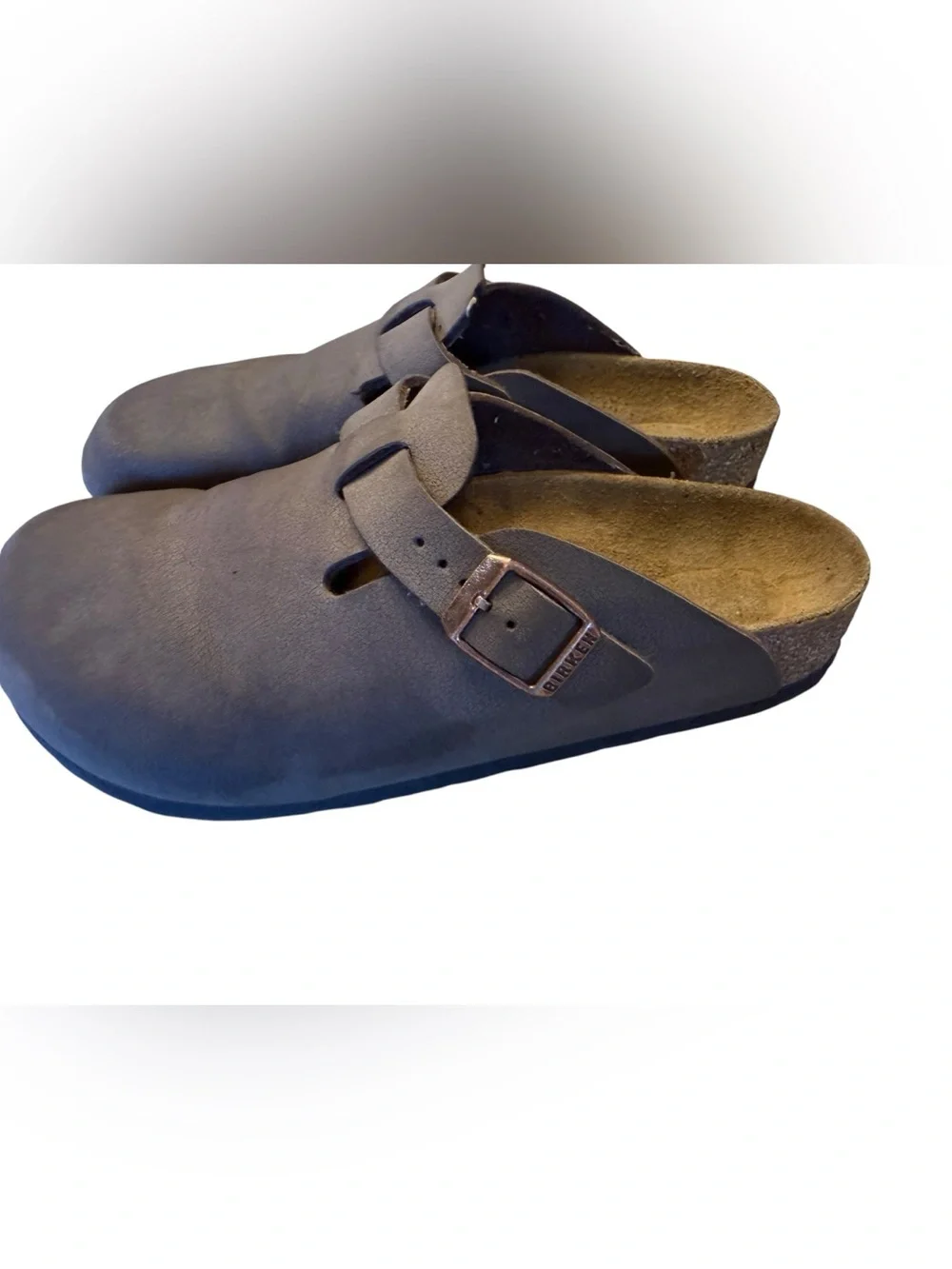 Birkenstock Boston Youth 33 (2-2.5) Casual Slip-On Clogs – Taupe Faux Suede